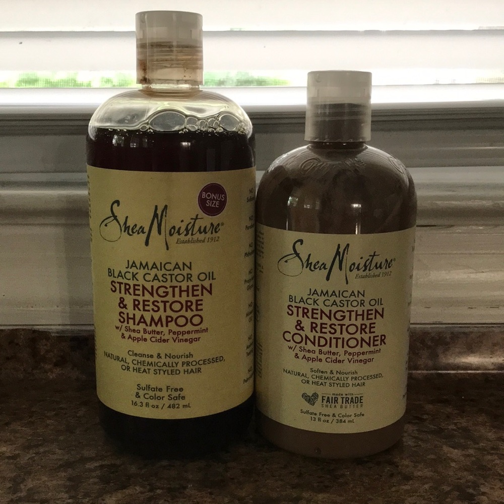 Shea Moisture Jamaican Black Castor Oil Shampoo and Conditioner pair